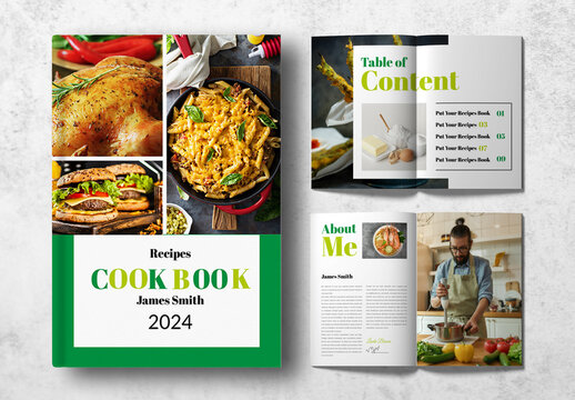 Recipes Cookbook Magazine Layout