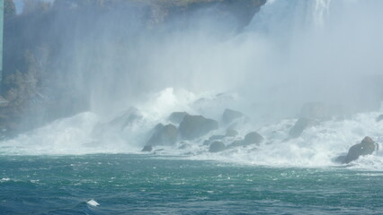 The beautiful Niagara waterfall landscape in autumn