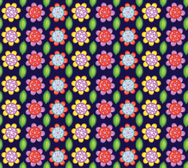 Seamless floral pattern. Vintage ornamental flowers background. Beautiful vintage floral seamless pattern.