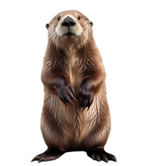 Sea otter isolated on transparent background