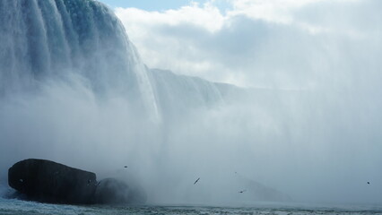 The beautiful Niagara waterfall landscape in autumn