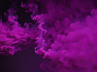 Colorful pink smoke on a dark solid background	