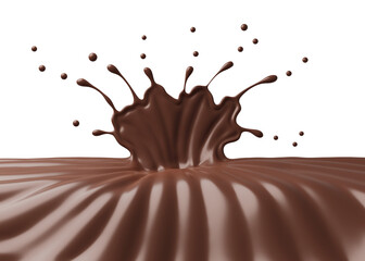 PSD Chocolate Splash 3D Rendering
