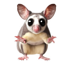 Sugar glider isolated on transparent background