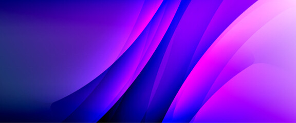 Dynamic flowing waves on gradient color background. Vector illustration For Wallpaper, Banner, Background, Card, Book Illustration, landing page
