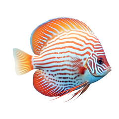 Colorful angel fish isolated on transparent background