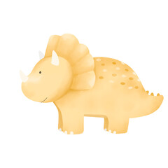 Hand painted watercolor cute cartoon dinosaur.. Hand painted watercolor cute cartoon dinosaur.