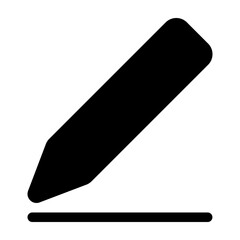 Pencil icon isolated on white background