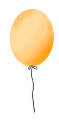watercolor balloons for a party. Watercolor Colorful Balloons isolated in white background.