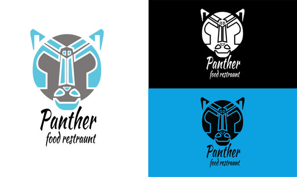 Panther Food Restaurants logo, animal logo, panther logo, animal logo 