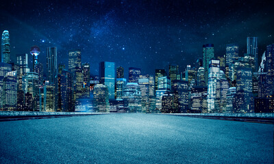 night building urban city