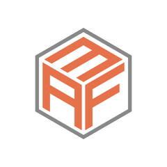 letter amf logo design