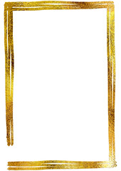 Metallic Gold Edge Frame Digital Painting