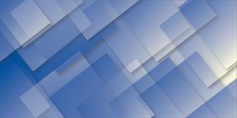 Obraz premium Abstract geometric blue and white color background. Vector, illustration. geometry triangle, square, diagonal neon light and layer element. Minimal geometric design for cover, poster, banner, etc.