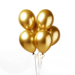 Fotobehang golden ballons isolated © PNGStockID