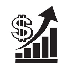 graphic logo design with dollar indicator