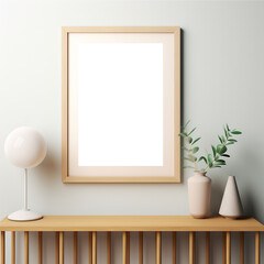 mockup empty minimalist frame. Ai generated Images
