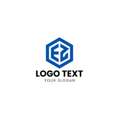 Ez logo design modern vector