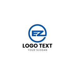 Ez logo design modern vector