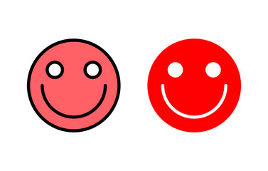 smile icon set illustration. smile emoticon icon. feedback sign and symbol