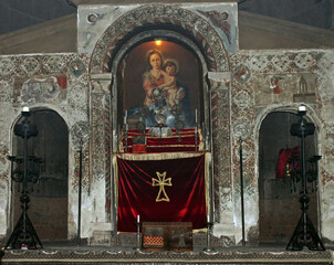 Interior of an old Armenian hurch.