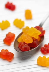 Chewable gummy vitamins