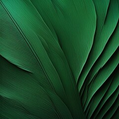 Lush Green Leaves in Close-up Green Abstract Background