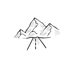 hills handdrawn illustration