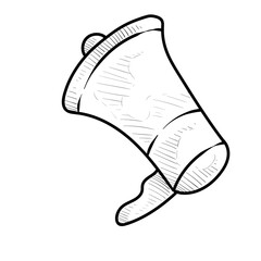 loudspeaker handdrawn illustration