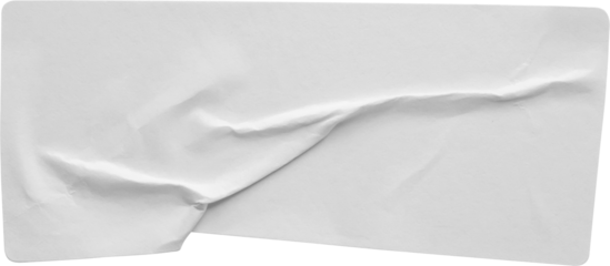 Paper sticker label isolated on white background