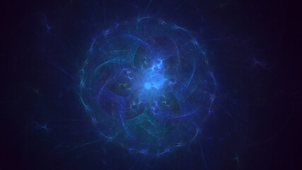 3D manual rendering abstract round hole light background