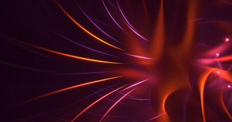 3D manual rendering abstract colorful fractal light background