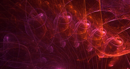 Fototapeta premium 3D manual rendering abstract colorful fractal light background