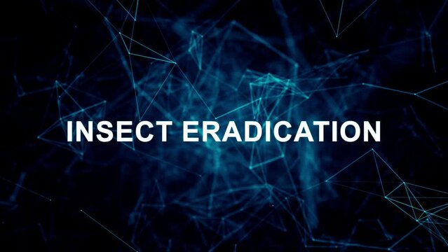 Animated futuristic texts about Pest Extermination Services, pest control and insect eradication services