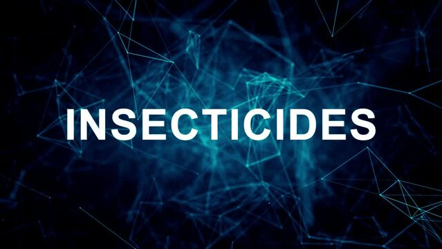 Animated futuristic texts about Pest Control Products, exterminator and insecticides services