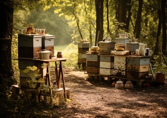 rural apiary, honey production,