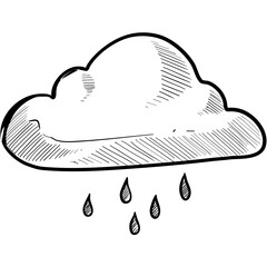rain handdrawn illustration