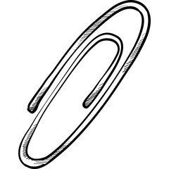 paper clip handdrawn illustration
