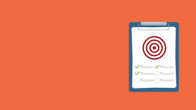 Successful completion of business tasks. Checklist with a business tasks completed. 