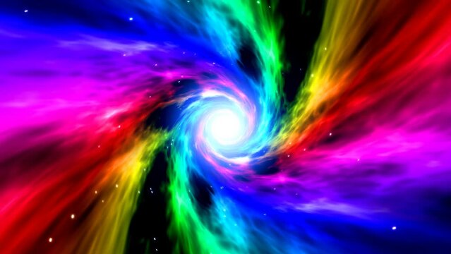 渦状に流れる背景_ループ