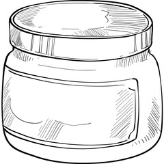jar packaging handdrawn illustration
