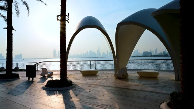 Panoramic View of Dubai City from Creek Harbor