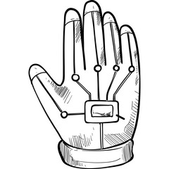 hand sensor handdrawn illustration