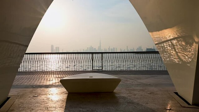 Panoramic View of Dubai City from Creek Harbor