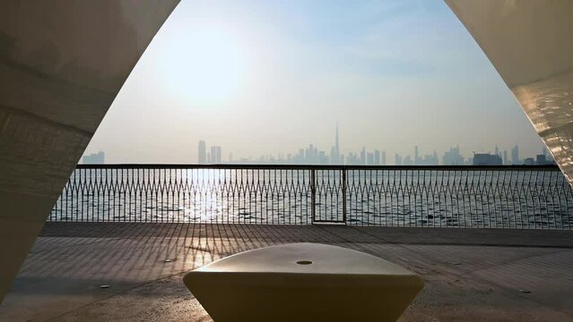 Panoramic View of Dubai City from Creek Harbor