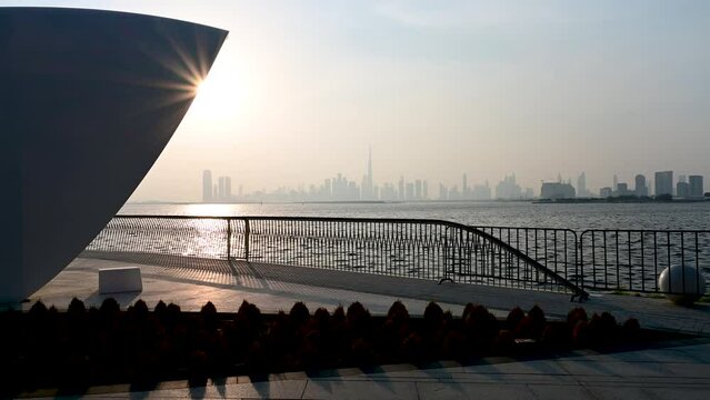 Panoramic View of Dubai City from Creek Harbor
