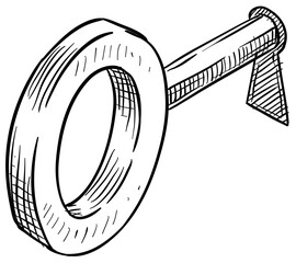 home key handdrawn illustration