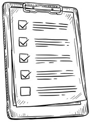 checklist handdrawn illustration