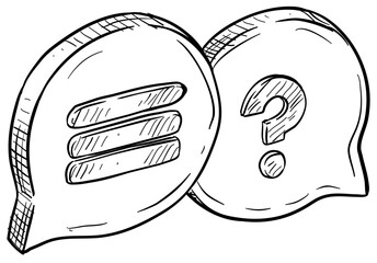 conversation handdrawn illustration
