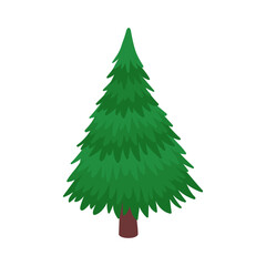 Fototapeta premium Vector christmas tree merry christmas on white background